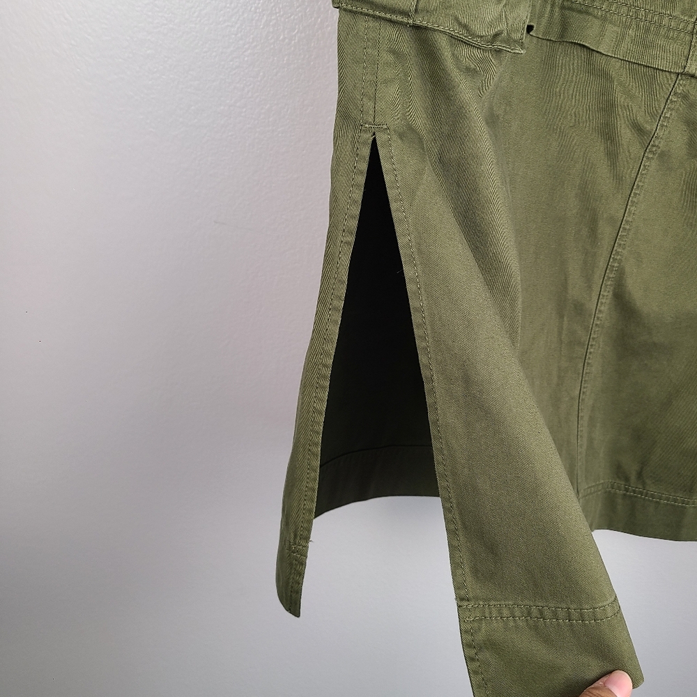 Madewell Cotton Cargo Convertible Midi Skirt in (Re)generative Chino In Loden XL - Picture 9 of 12